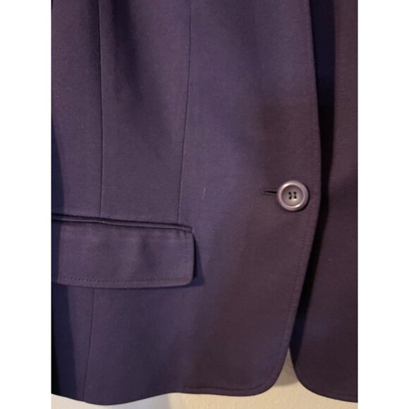 Kasper Separates Suit Jacket Blazer 14 Purple Grape Classic 1 Button Stretch - Picture 10 of 12